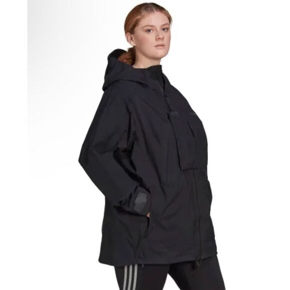 ADIDAS [L] TERREX XPLORIC RAIN.RDY BLACK RAIN/HIKING JACKET HH9274 - Picture 3 of 6